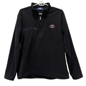 Vantage 2009 US OPEN Tennis Black Fleece Qtr-zip Jacket Zip Pocket | Unisex | M